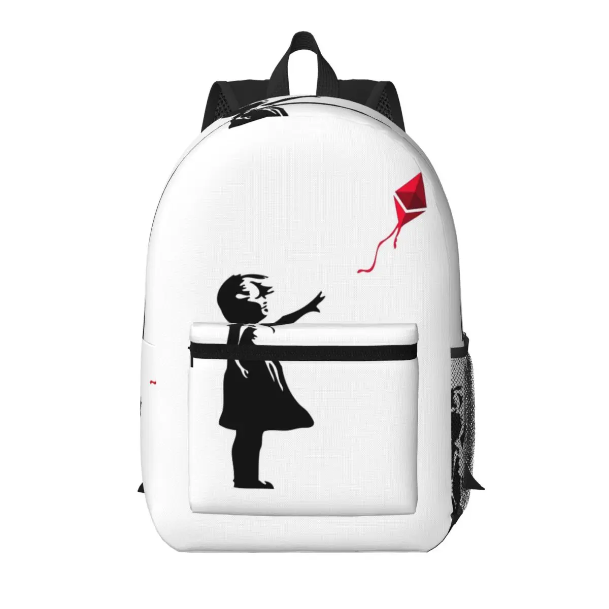 Ethereum X Banksy Balloon Girl Sac à dos pour étudiant, sac d'école, sac à dos de randonnée, sac de voyage pour hommes et femmes, sac à bandoulière