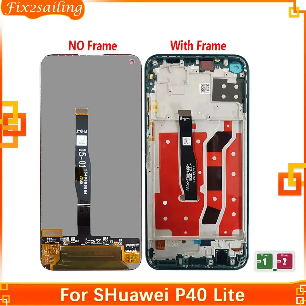 LCD For Huawei P40 Lite JNY-LX1 LCD 10 Touch Screen Replacement For Nova 7i JNY-LX2 P 40 Lite Lcd Screen Nova 6 SE Display