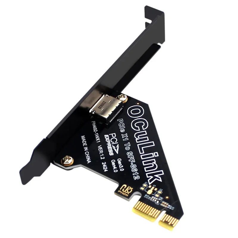 

PCIE 4.0 X1 to Oculink SFF-8612 Expansion Card 16Gb U.2 SSD External Graphics Card for SFF-8611&8612 to SFF-8639 Riser Converter