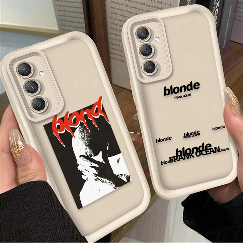 Frank Blonde Oceans Soft Case for Samsung Galaxy A35 A55 A15 A25 A16 A06 A05 A05S A24 A13 A23 A12 A22 A32 A52 A71 A51 4G Cover