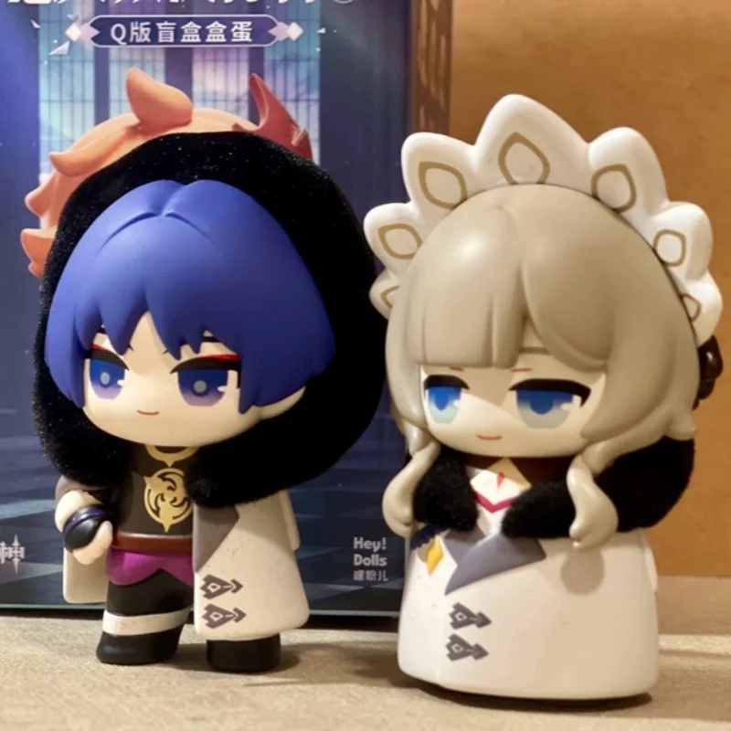 Suplay Genshin Impact Fatui Harbingers Series Q-versie Action Figure Collectible Blind Box Mini-speelgoed voor kinderen Cadeau