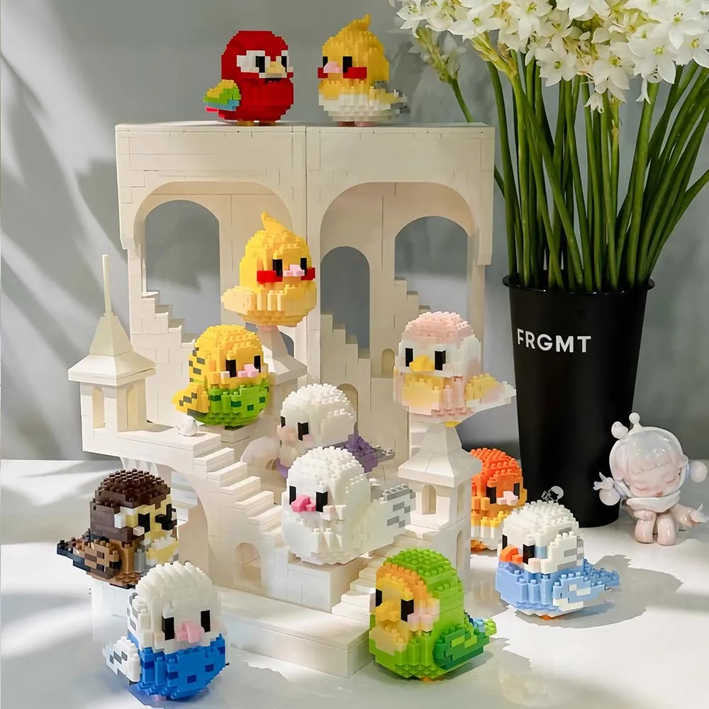 Moe Bird series building block toys assembly, table ornaments, children's educational toys, suitable for boys and girls Christma