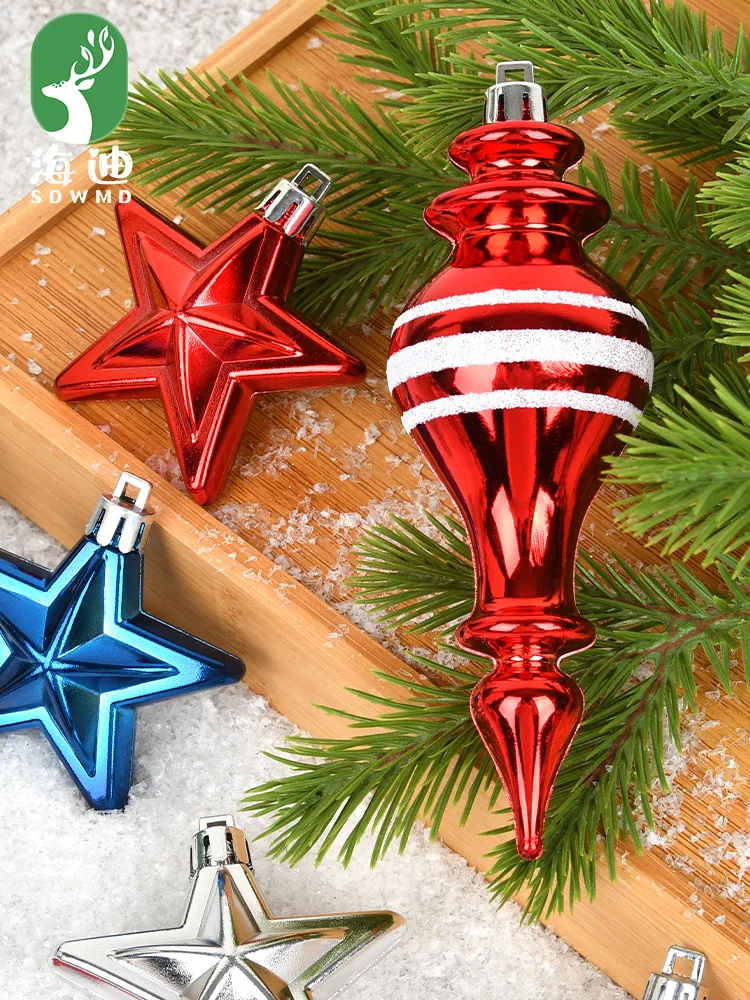 Christmas decorations, colorful gourds, ice cubes, snowflakes, five pointed stars