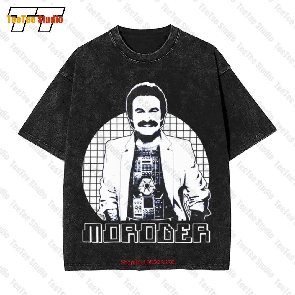 تي شيرت جورجيو مورودير إيتالو ديسكو سينثبوب ليجند فينتاج كبير الحجم D4XZ
