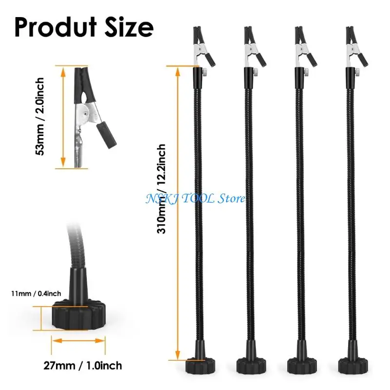 L8RC Adjustable Alligators Clips Metal 310mm for Automobile Soldering Jewelry Painting Crafts Soldering Helping Hands