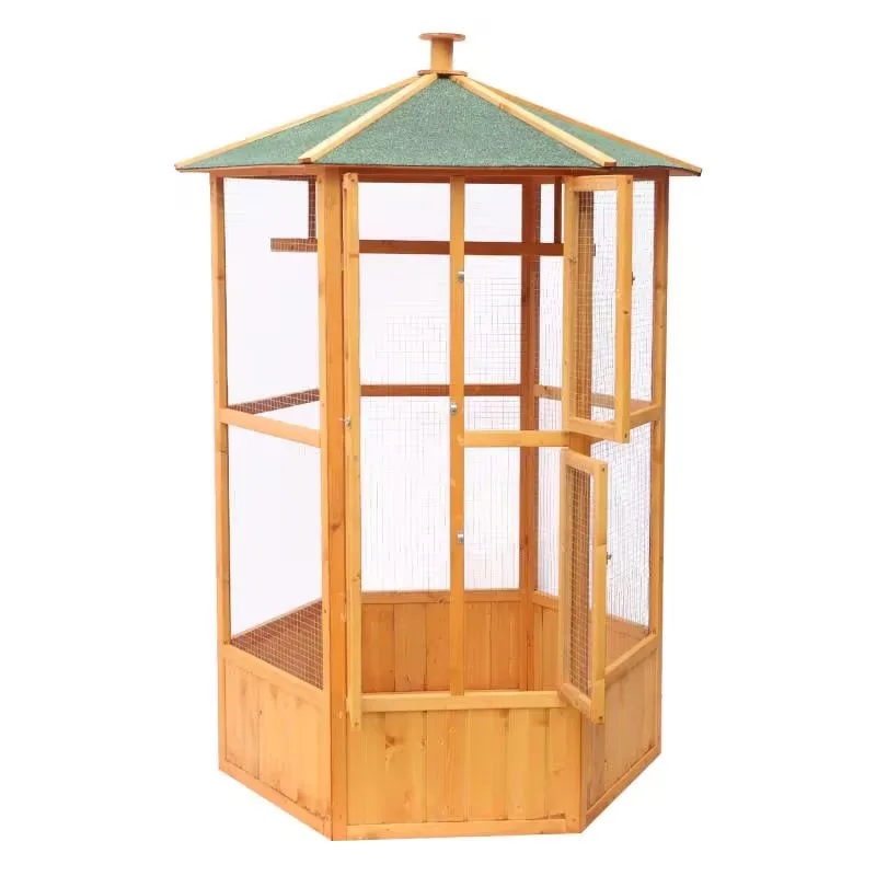 XBF001 Outdoor Wooden Bird House Modern style spruce wood with waterproof top and painting