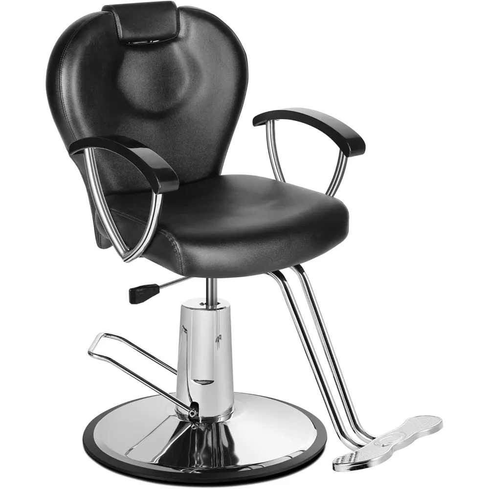

Beautystyle Reclining Barber Chair Hydraulic Salon Chair for Hair Stylist with Headrest for All Purpose Stylist Chair