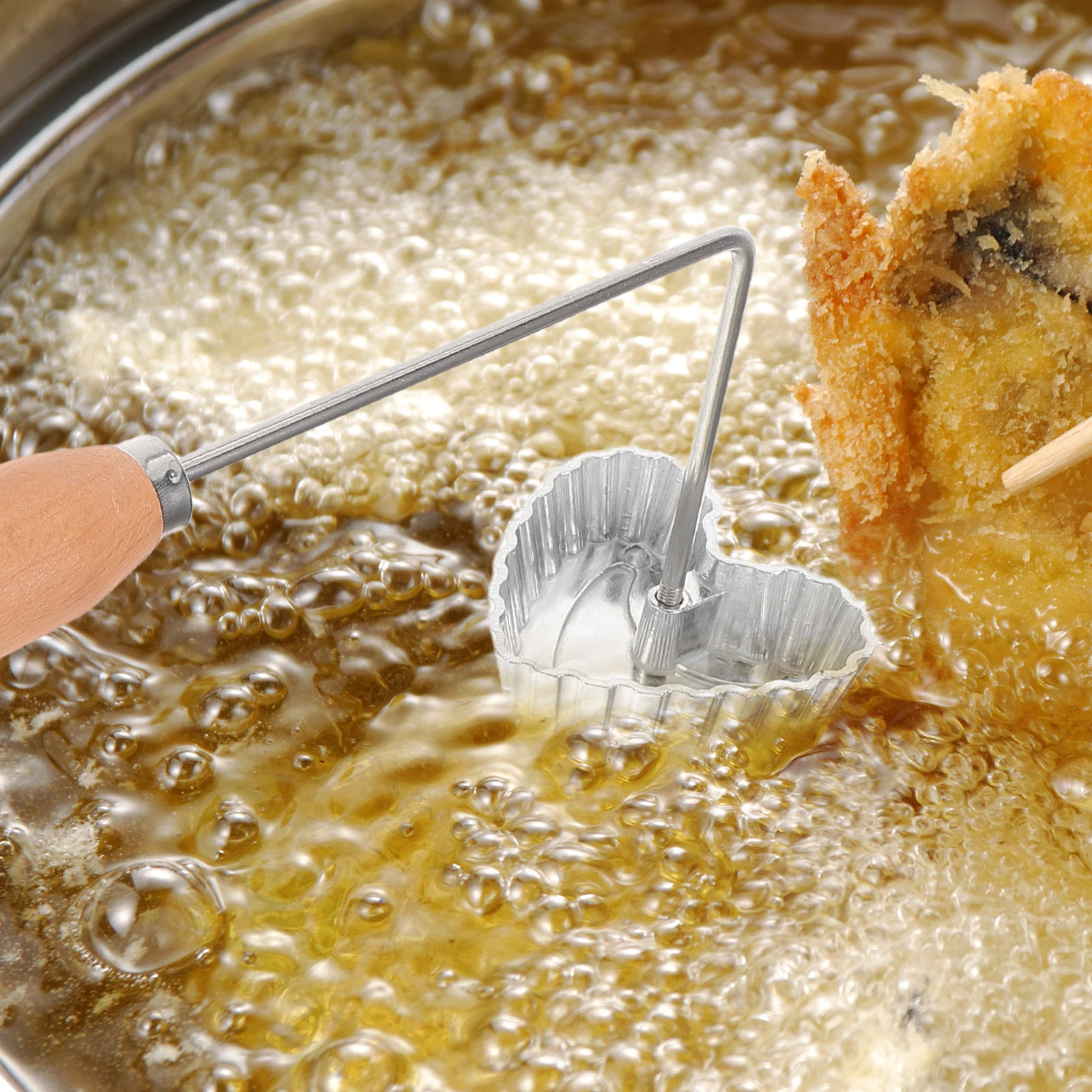 

Frying Multifunctional Kitchen Gadget Outdoor Camping Baking Tool For Fried Foods Shrimp Cake Molds Diy Snack Mold Oil