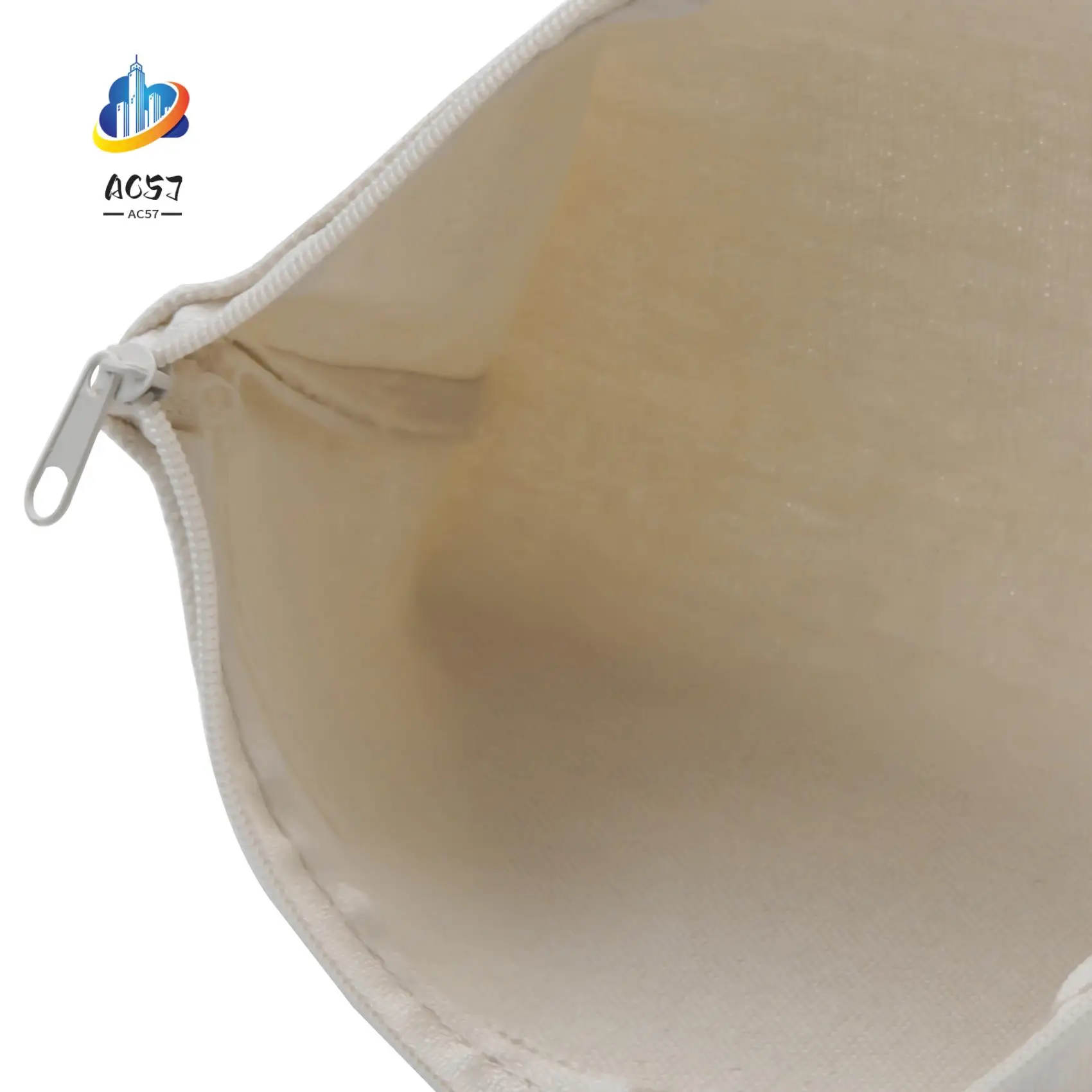 

AC57-40 Pcs Canvas Pencil Pouch Zipper Makeup Bags Blank Craft DIY Bags Multipurpose Toiletry Stationary Storage Bags