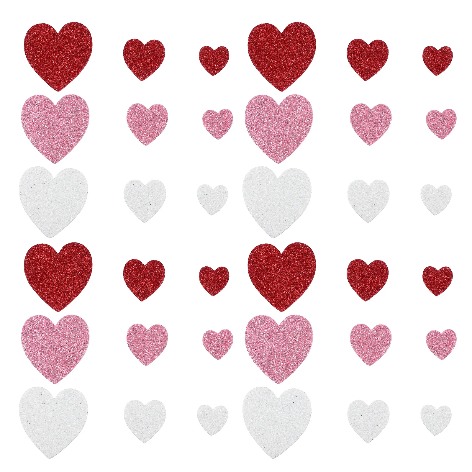 

300pcs Love Stickers EVA Heart Adhesive Tape Assorted Adhesive Craft DIY Valentine Decor Stationery Kids