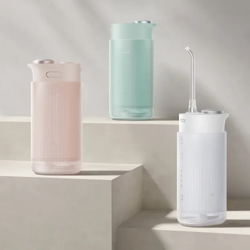 Novo mijia irrigador oral elétrico f400 portátil água flosser 200ml 4 modo dente picareta limpador waterpulse para xiaomi mijia