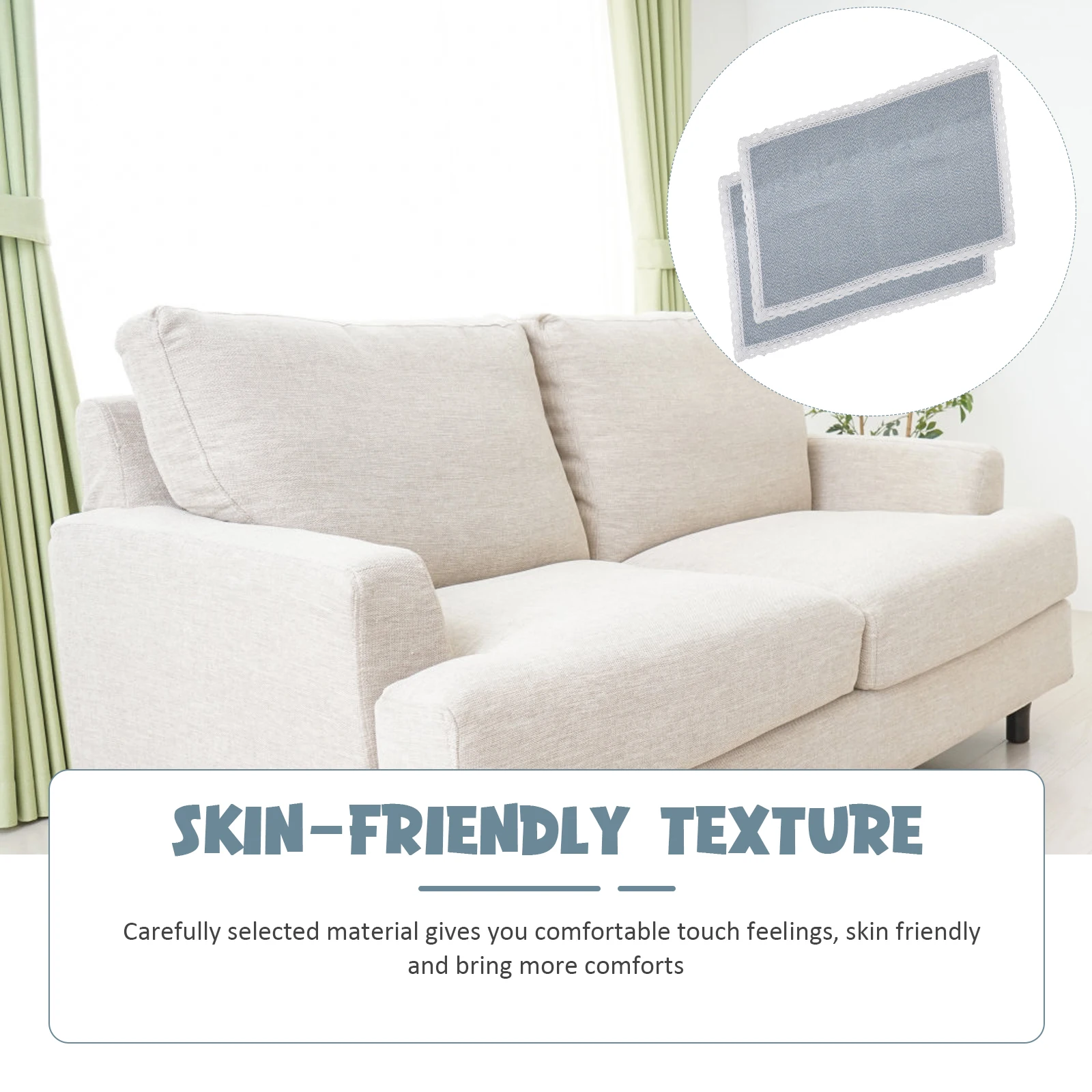 2pcs Sofa Armrest Cover Linen Waterproof Stain Resistant Scratch Proof Easy Fit Couch Protector Home Decor Arm Covers For Sofa