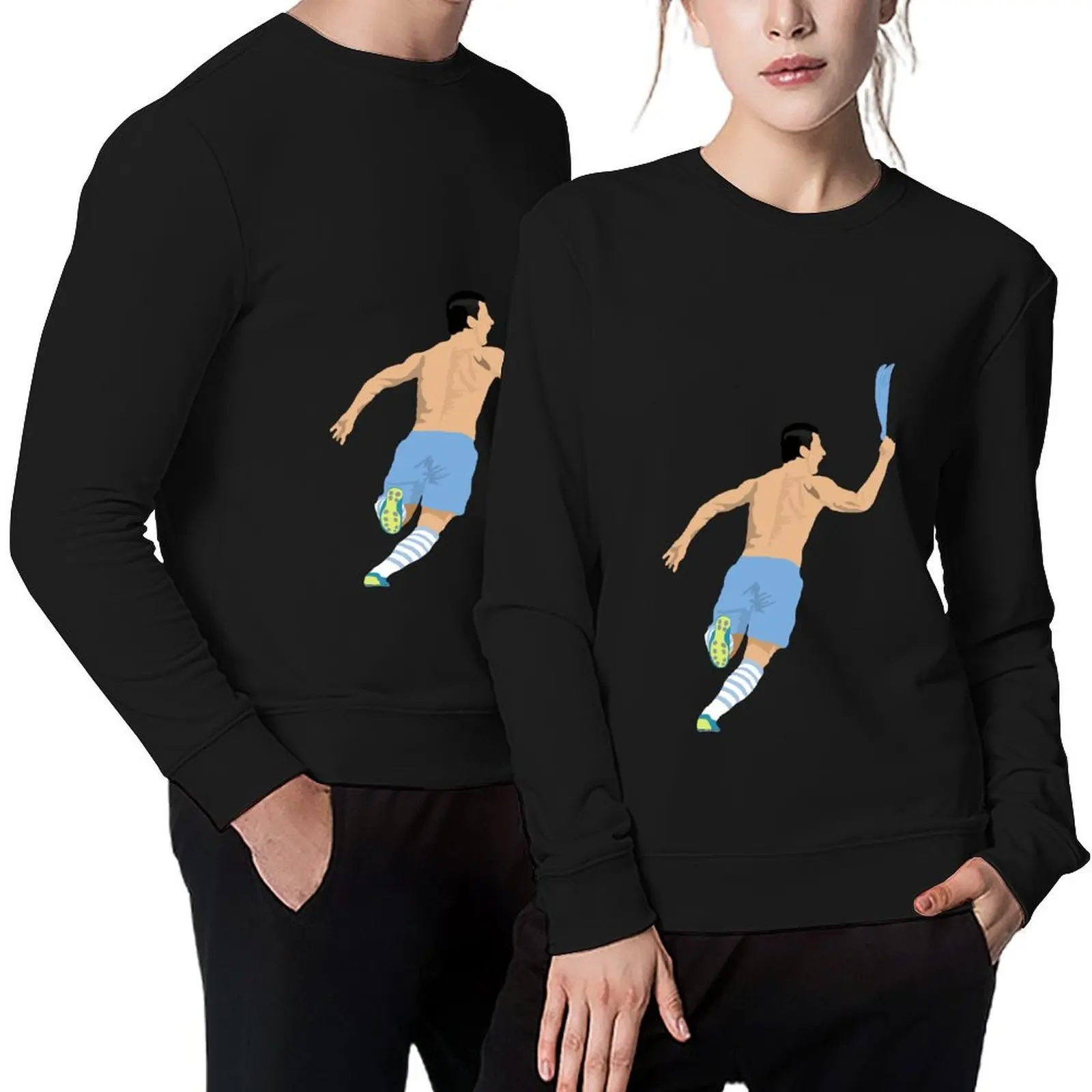 

Kun Agüero's legendary goal celebration Pullover mens clothing winter clothes male clothes men's sweatshirt