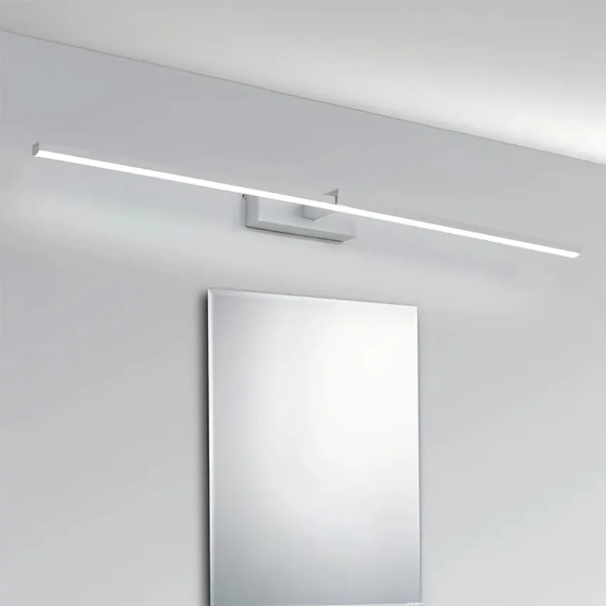 Imagem -02 - Alumínio Strip Shape Led Wall Lamp Minimalista Moderno Mirror Front Lights Decoração de Interiores do Banheiro Iluminação Doméstica