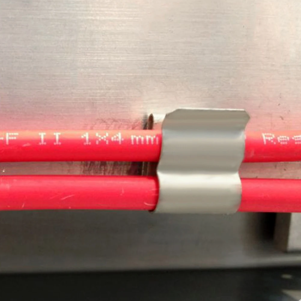 

100Pcs Photovoltaic Cable Clamp Stainless Steel Stable Firm Simple Structure Safe Practical Trailer Wiring Wire Harness Clips