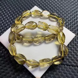 1 Pc Fengbaowu Natural Smoky Citrine Bracelet Irregular Shape Beads Reiki Healing Stone Fashion Jewelry Gift For Women Men