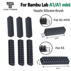 Nozzle Brush for Bambu Lab A1/A1 Mini Wiper Silicone Brush Hotbed Mounted Scrubbers Cleaning Tool for Bambulab Printer Parts