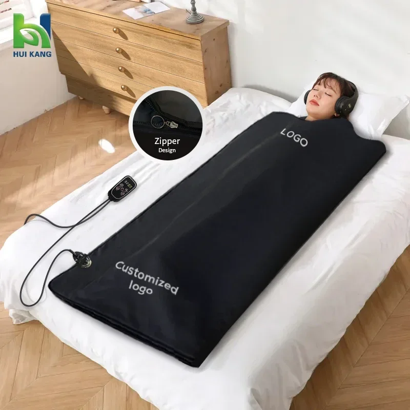 Customizable Hottest Far Infrared Sauna Blanket Therapy Zipper Infrared Sauna Blanket For Home Spa Body Relax