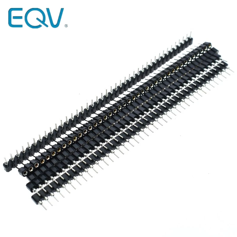 10PCS 2.54mm Pin Header Female Single Row 40 Pin 2.54mm Round Pin Connector 1x40 EQV