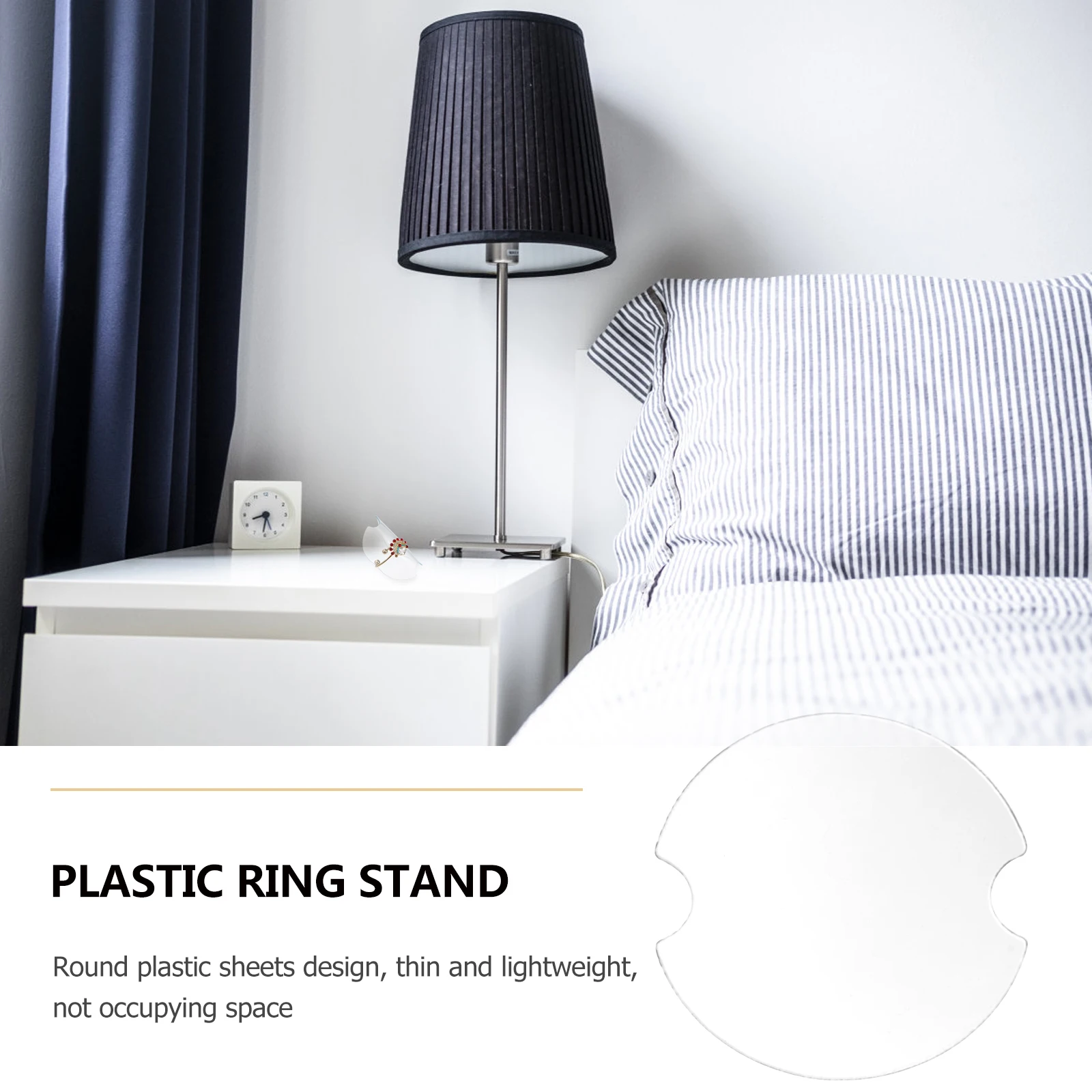

100pcs Ring Stand Display Sheets Plastic Stand Lightweight Jewelry Storage Racks Home Store Use Packaging Box
