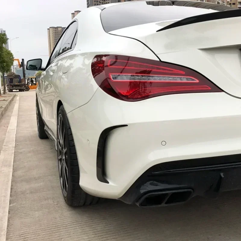 Rear Bumper Lip Spoiler for Mercedes-Benz CLA 45 AMG C117 200 260 2013 To 2019  Canards Splitter Air Vent Cover Body Kit Tuning