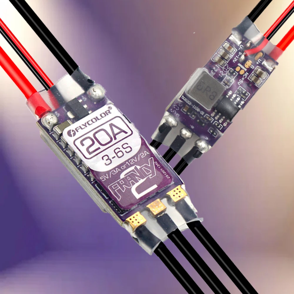 FLYCOLOR Francy 2 ESC 20A 30A 40A 50A BLHELI‑32 BL32 3‑6S 5V/3A 12V/2A BEC Speed Controller For RC Plane Airplane Spare Parts