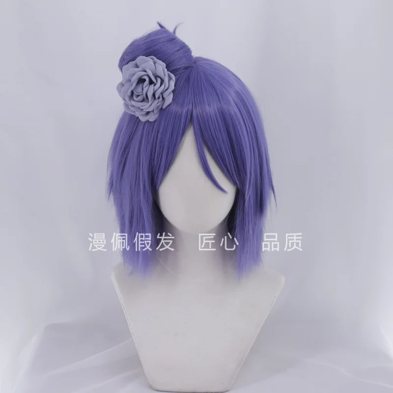 Manpe Real Action Xiao Nan cos парик вырезанный на лице короткая сломанная челка + сумка для волос + заколка с цветком Хэллоуин костюм парик реквизит