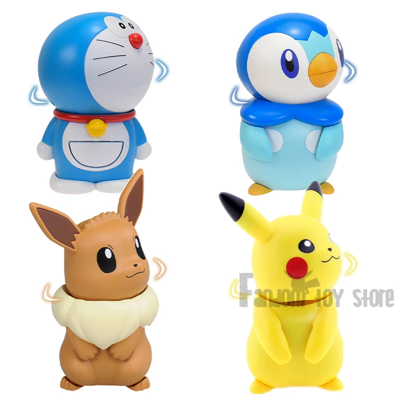 

Takara Tomy Doraemon Pokemon Figure Hello Pika Hello Pocha Hello Vui Pikachu Piplup Eevee Robot Responds to Voice Gift