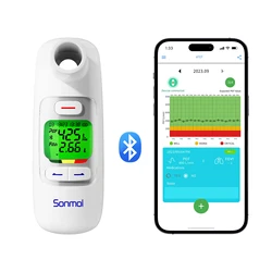 Sonmol Upgraded Peak Flow Meter Digital Home Spirometer with Bluetooth for Asthma COPD, Measure PEF and FEV1