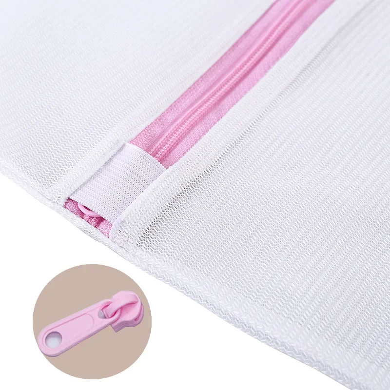 3Pcs/Set Zipped Laundry Bags Reusable Washing Machine Clothing Care Washing Mesh Net Bra Socks Lingerie Underwear Laundry Bags
