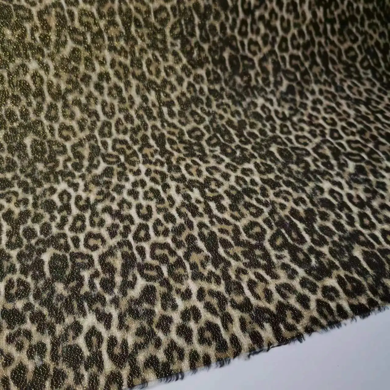 Bling On Sale Jacquard Silk Cotton Leopard Fabric Metallic Shiny Sewing Dress Costume DIY Tissue