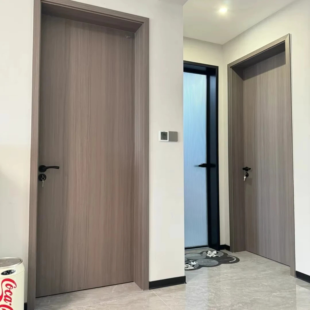 

Popular Invisible Door Wall Panel Integrated Indoor Wooden Door Custom Light Luxury Hotel Nordic Style Villa Paint Apartment