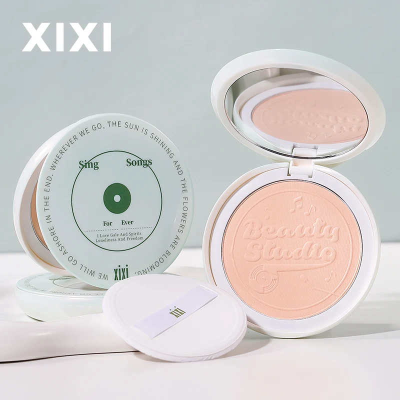 Oil Control Matte Face Powder Long Lasting Waterproof Flawless Setting Powder Natural Brightening Face Makeup With Mirror &Puff