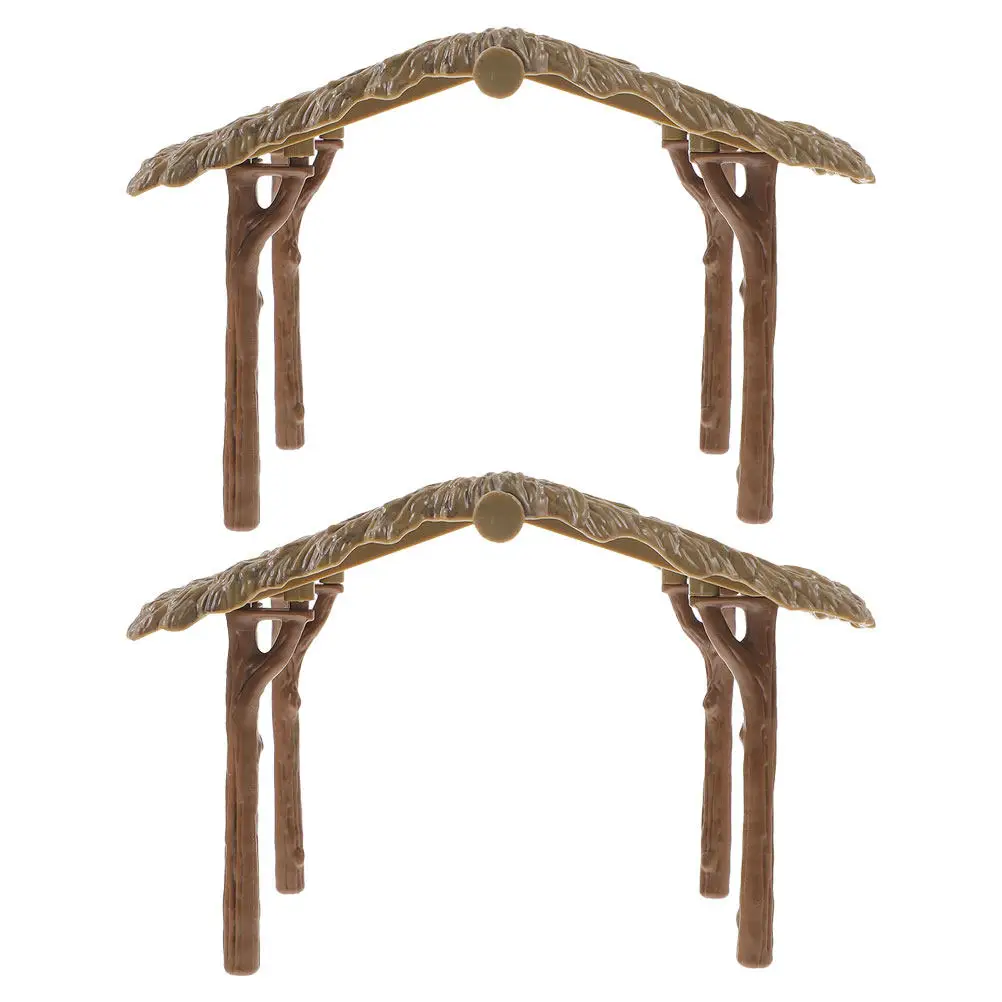 

2Pcs Sand Table Ornament Natural Miniature Adornment DIY Mini House Decoration Realistic Micro Landscape Garden