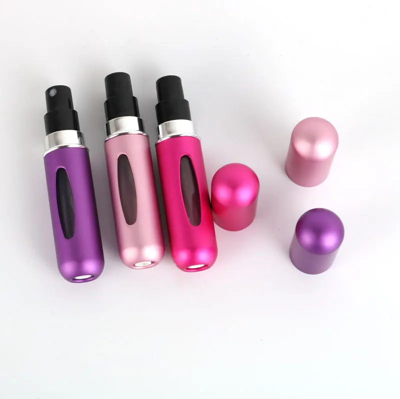 5ml Perfume Refill Bottle Portable Mini Refillable Spray Jar Scent Pump Empty Cosmetic Containers