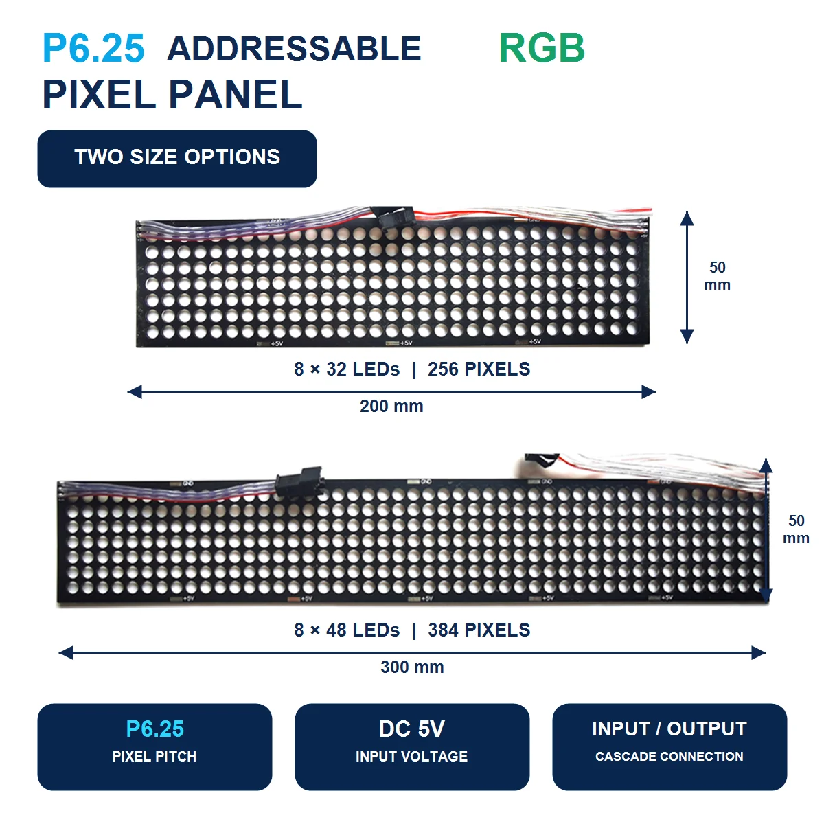 WS2812B full-color LED transparent panel screen RGB color 256 dot matrix 8 * 32 dot matrix SPI protocol 2020 small light beads image 2