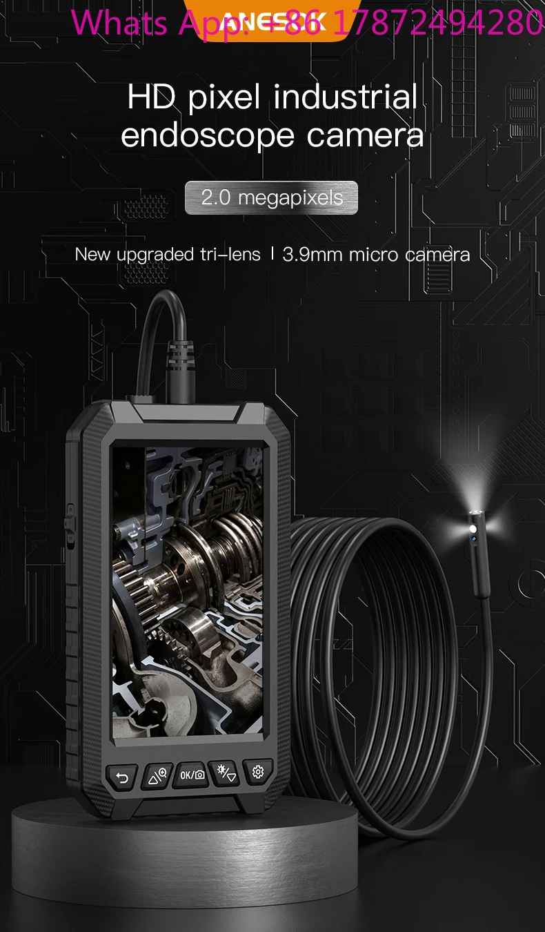 Digital Borescope 5.5mm Single Lens with 8 LEDs & 5M Cable for Industrial & Drain Pipe Inspection
