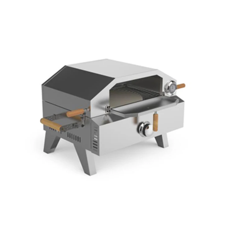 

Grill Outdoor Kitchen Barbecue Charcoal Trolley Charcoal Bbq Grills Small Pizza Oven with Tools