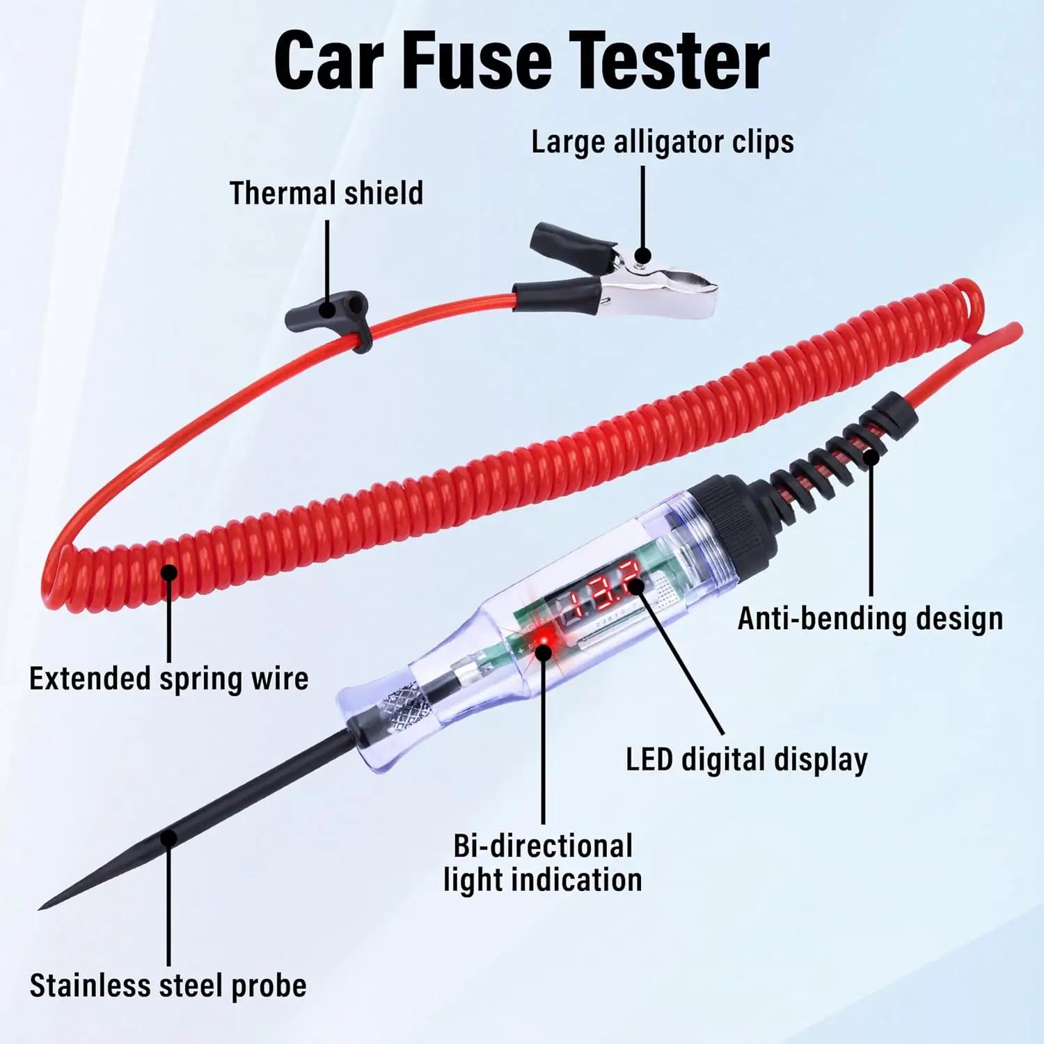 Car Truck Voltage Circuit Tester Auto Car Diagnostic Probe Test Pen Light Bulb Electric Measuring Pen Repair Tools 6V 12V 24V