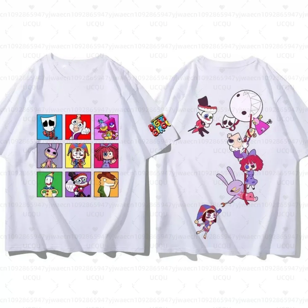 Sommer Damen Herren The Amazing Digital Circus Kurzarm Sommer Baumwolle Y2K Kleidung Bequeme Freizeitoberteile T-Shirt – Detail 3