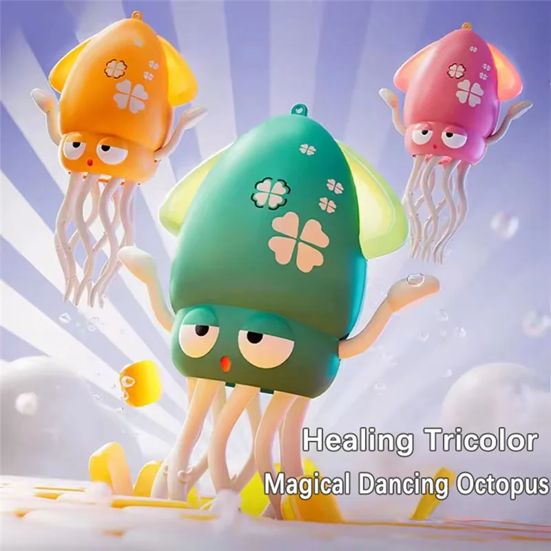 A04F-LED Show de luz e música mágica dança polvo elétrico rastejando barriga tempo lula usb recarregável