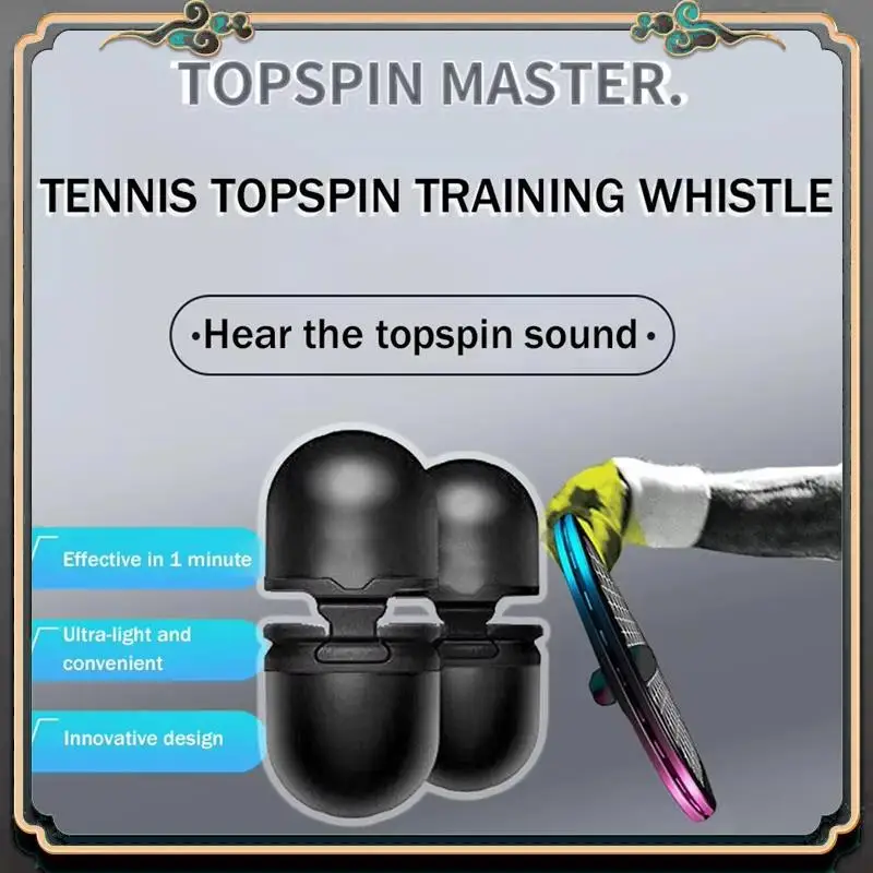 

Premium Tennis Topspin Whistle Tennis Hitting Trainer Master Portable For Beginners Tennis Hitting Trainer Swing Aid Whistle