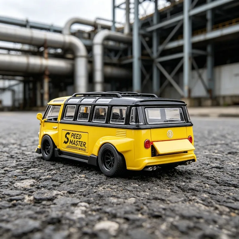 1:32 Volkswagen Type2 T1 Transporter Stanced Alloy Metal Diecast Model Car Home Decoration Collectibles Birthday Gift For Friend