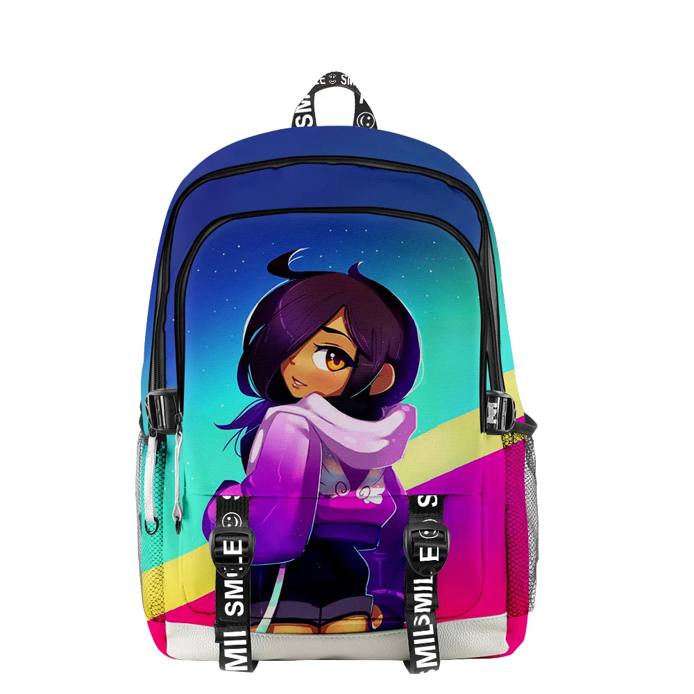 

High Quality Aphmau merch Oxford Backpack 3D Multi Zipper Student Schoolbag large-capacity Boy girls school bag