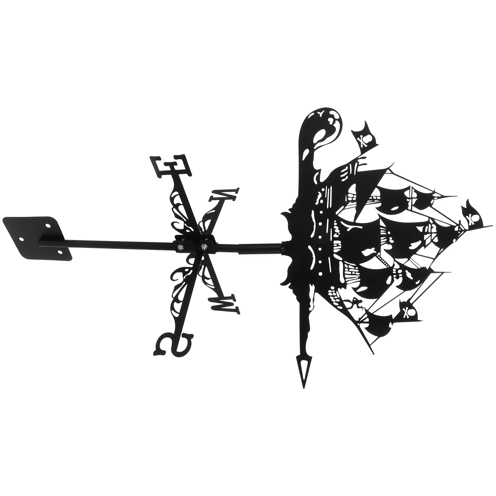 

Pirate Ship Weather Vane Vintage Metal Garden Weathervane Nautical Decorations Ornament for