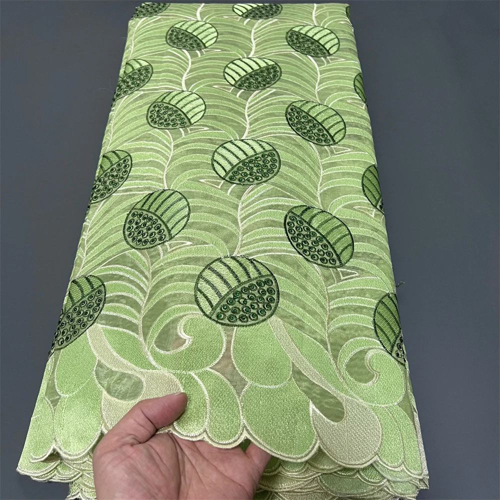 أحدث أقمشة الدانتيل الأفريقي 2025 جودة عالية، أقمشة قطنية بالمتر، التطريز، حجر الراين، الكتان، فستان الزفاف، تول، 5 ياردات