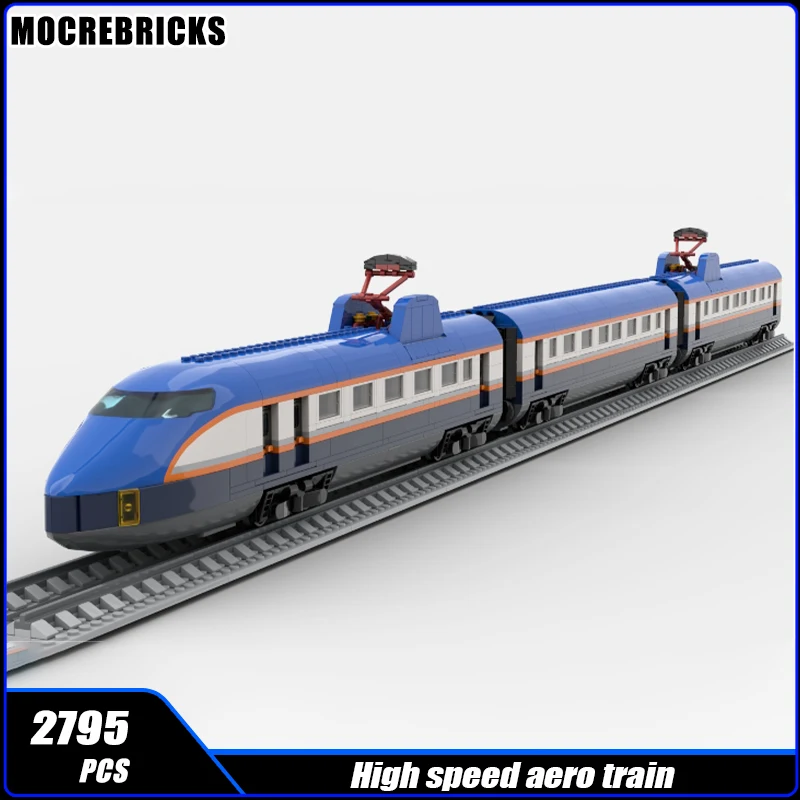 City Railway Express High-Speed Passenger Bullet Train Building Block Assemble Model Technology Brick Toy Children Festival Gift