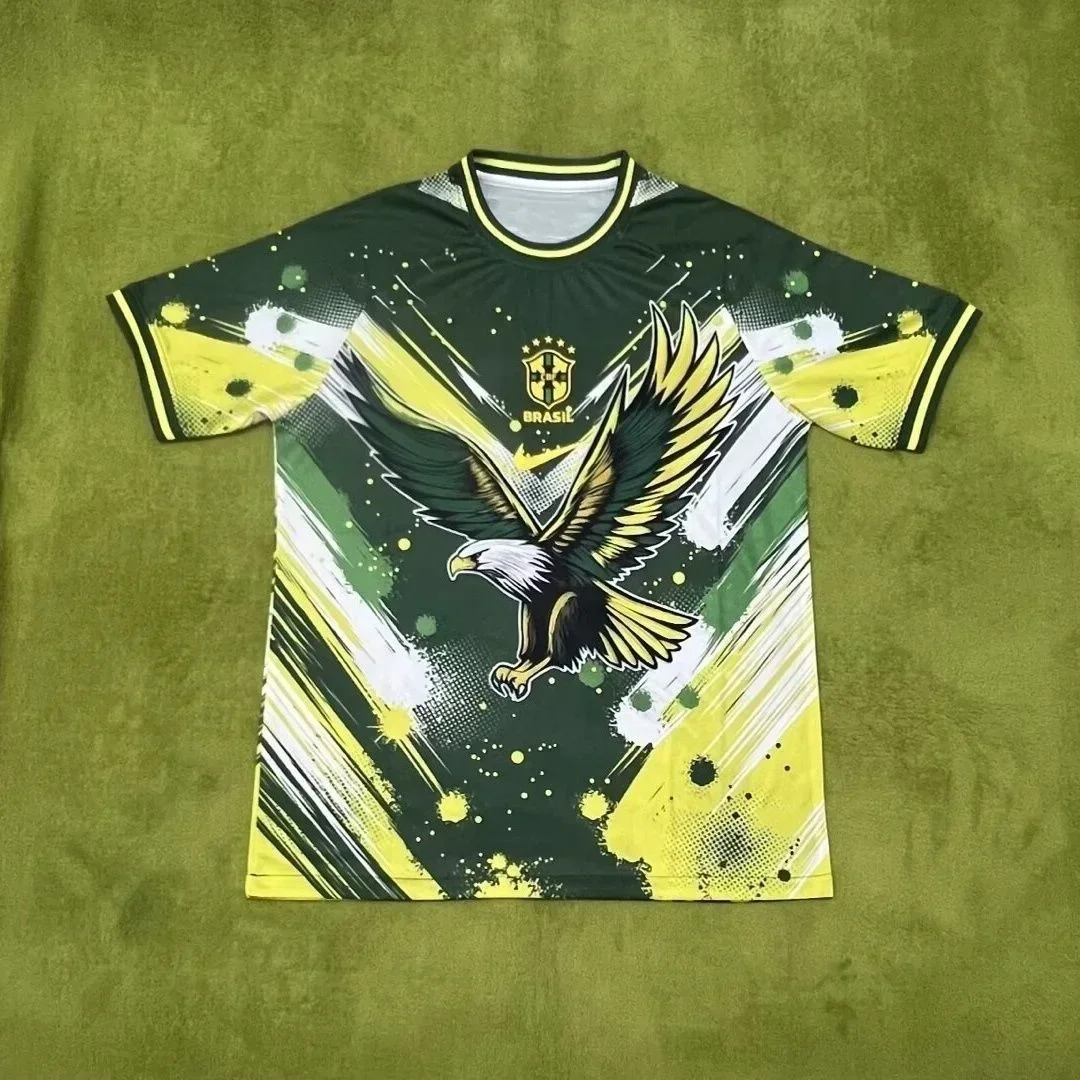 Fans Brazil National Team Jersey Special Edition 3D Printing Fashion Short Sleeve Breathable Quick Drying Comfortable T-shirt