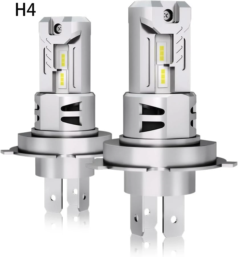 

2Pcs H4 LED Lights Bulb 9003 Headlights High and Low Beam Super Bright with Fan Wireless Style 60W Car Headlamp