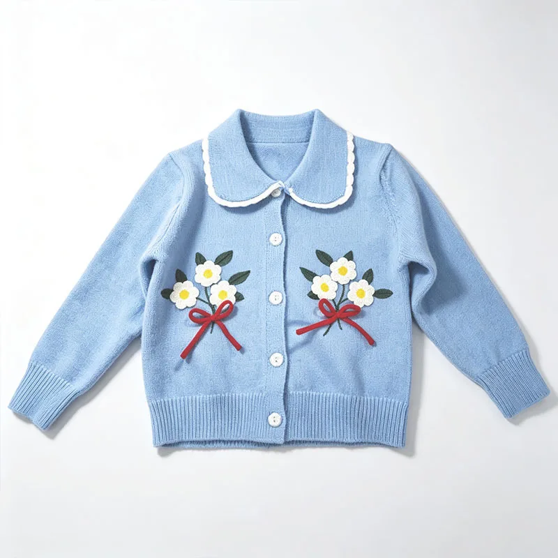 Neuer Herbstpullover mit Kragen für Säuglinge und Kleinkinder, hautfreundliches Oberteil für Babymädchen. – Detail 4